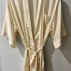 Dior Cream Floral Lace Robe